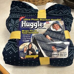 Hoodie Ultra Plush Blanket - Blue Nordic